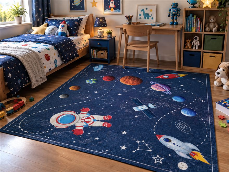 Alfombra decorativa modelo ASTRONAUTA - línea Niños